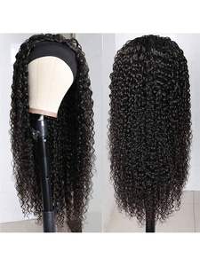 Perucas de Cabelo Brasileiro com Faixa para Mulheres Negras, Perucas com Ondas de Água, Perucas Meio Sem Cola com Faixa - Product Image 5