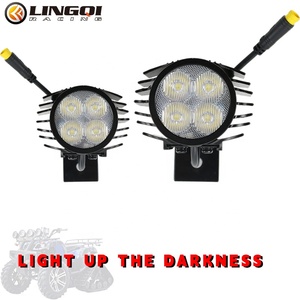 Faro Delantero con Bocina para Bicicleta Eléctrica, Luz de Advertencia Delantera de 4 Luces para Scooter, Bicicleta, Ebike, Mini Moto, Vehículo - Product Image 6