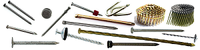 Clous de toiture en acier galvanisé poli de haute qualité, type à tige barbelée, avec double capuchon, styles à tête annulée et à tête spirale, clous courants