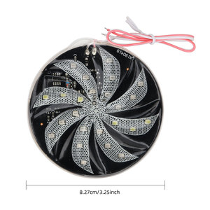 ไฟเตือนฮอตวีลส์ 12V ไฟ LED สำหรับมอเตอร์ไซค์ จอแสดงผลวงกลมหลากสี ไฟนิรภัยกันน้ำ ไฟตกแต่งมอเตอร์ไซค์ - Product Image 6