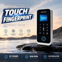 Système de contrôle d'accès par empreinte digitale, clavier RFID double fréquence, clavier tactile, déverrouillage, contrôleur de porte d'accès Bluetooth étanche
