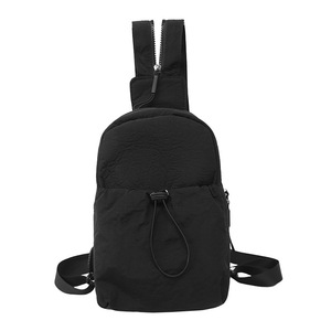 Nueva Bolsa de Pecho de Moda, Estilo Japonés y Coreano, Minimalista, de Color Sólido, con Rayas, Informal, Ligera, Tipo Bandolera, Promocional - Product Image 1