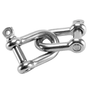 HLM批发不锈钢或镀锌10毫米d钩环ss d钩环，带安全螺栓不锈钢