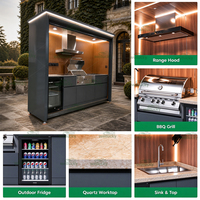 Cuisine extérieure WELLUCKY, cuisine portable pour jardin, villa, camping, fête, bord de plage, ferme, bar extérieur, cuisine modulaire mobile