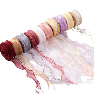 Joywood ริบบิ้นโพลีเอสเตอร์หาง<span class=keywords><strong>ปลา</strong></span>ขอบทองสำหรับช่อดอกไม้คริสต์มาสกล่องของขวัญโบว์ตกแต่ง - Product Image 4