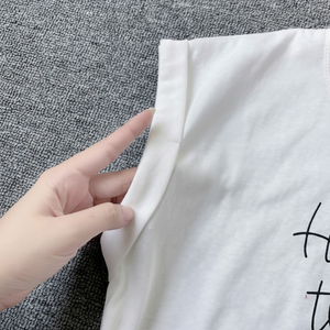 Camiseta de bebé para mujer, Top corto de algodón de alta calidad, camiseta ajustada elástica con estampado DTG personalizado de manga corta, venta al por mayor, suministro de fábrica OEM - Product Image 1