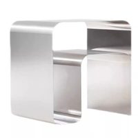 Table de chevet en acier inoxydable d'occasion, petite table d'appoint, meuble de rangement simple et moderne pour salon, aucun installation requise
