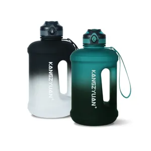 Nửa gallon nước Jug Frosted nhựa thể thao chai nước với motivational thời gian đánh dấu cho thăng hoa