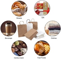 Sacs en papier kraft de haute qualité pour la vente en gros en usine, avec logo personnalisé, pour l'emballage des restaurants