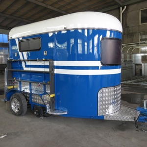 Remorque de luxe haut de gamme pour 2 chevaux, à 4 roues, en métal, avec auvent, pour le transport de chevaux - Product Image 5