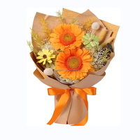 Bouquet de tournesols préservés personnalisé, arrangement de fleurs naturelles durables avec boîte pour la vente au détail et le commerce électronique