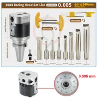 Juego de Cabezales de Mandrinado BT40 NBH2084 de 8 Piezas, Herramienta de Mandrinado Ajustable de Precisión de 0.005 mm para Máquina de Mandrinado CNC