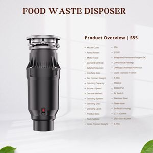 Broyeur de déchets alimentaires électrique domestique Javish de haute qualité, 0,75 CV, technologie silencieuse, alimentation continue - Product Image 4