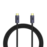 Cable de Datos Super Real 8K con Transferencia Flash de 100W 5A, Tipo-C Macho, 0.5M/1M/2m/3m, 20Gbps, Trenzado de Nailon, Conductor de Cobre Puro, para Impresora, IOS