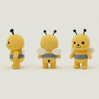 Boneka Lebah Lucu Super Lembut, Mainan Hewan Kartun Berdiri, Boneka Serangga Isi Dakron, Wajah Bordir, Pereda Stres, Unisex