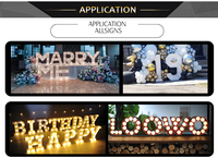 Letras y Números LED Personalizados con Luz Cálida para Bodas, Bares y Fiestas, OEM, 1 Pieza MOQ