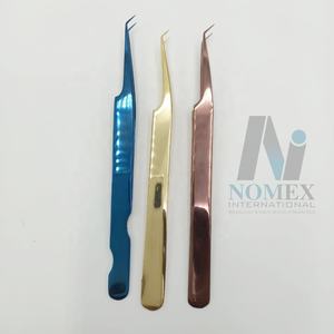 Sharp Logo personnalisé ensemble de pinces à épiler enduites de couleur réfléchissante pour les cils outils de cils de soins personnels durables taux de vente d'usine - Product Image 3