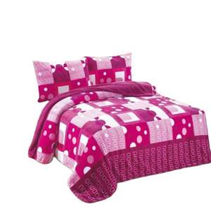 Draps de <span class=keywords><strong>lit</strong></span> flanelle de luxe Ensembles de literie pleine grandeur bon marché Ensemble de literie housse de couette - Product Image 1