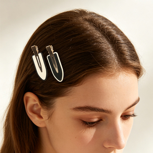 <span class=keywords><strong>Barrettes</strong></span> à <span class=keywords><strong>cheveux</strong></span> plates sans plis pour femmes, accessoires de coiffure personnalisés avec logo pour salon, pinces à bec de canard pour maquillage - Product Image 6