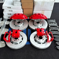 Kit d'étriers de frein surdimensionnés 6 pistons, étriers de frein de course en aluminium, plaquettes de frein améliorées pour Mercedes-Benz G350 G500 G63 G550 G65 GLC