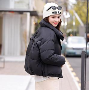 Nouvelle arrivée imperméable vestes d'hiver femmes mince à capuche col de fourrure chaud manteaux d'hiver col montant noir Street Style vêtements d'extérieur - Product Image 2