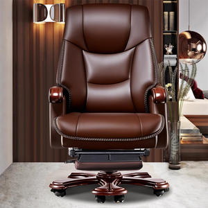 Luxuriöser Italienischer Design-Chefsessel mit Hoher Rückenlehne, Drehbar, aus Schwarzem Echtleder, mit 10 Rollen, Direkt ab Werk - Product Image 3