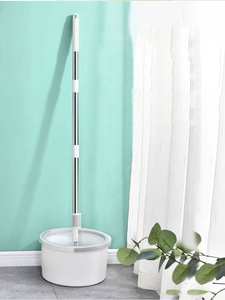 Lavage à la main libre de la vadrouille ronde et du seau séparés de l'eau sale avec une seule vadrouille ronde magique pour le nettoyage du sol et le ménage - Product Image 4