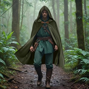 Túnica Larga de <span class=keywords><strong>Pirata</strong></span> para Hombre, Capa con Capucha, Traje Oversize, Ropa para TV, Cine, Halloween, Disfraces, Fiesta, Baile, AL089-W - Product Image 3