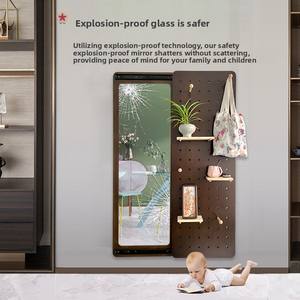 Miroir coulissant invisible pleine longueur Cave Board, à fixer au mur, pour petite chambre ou entrée - Product Image 3