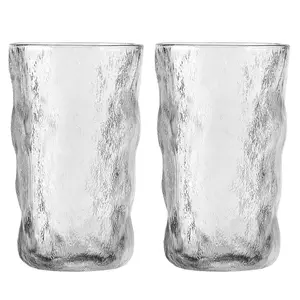 热销高品质玻璃杯美丽啤酒玻璃渐变冰川杯日式玻璃杯饮水杯