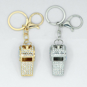 Cadeaux créatifs personnalisés, sifflet de sécurité en diamant et strass, <span class=keywords><strong>porte</strong></span>-clés en métal, <span class=keywords><strong>porte</strong></span>-clés brillant et élégant - Product Image 4