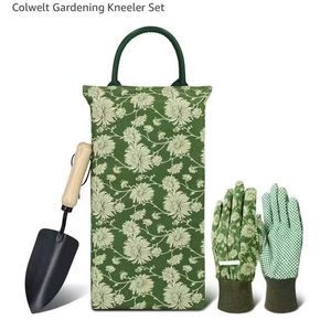 Ingrosso 3 pezzi Set di attrezzi da giardino classici rustici guanti per ginocchiere stampa floreale Kit regalo giardinaggio donna comodo imbottitura in schiuma - Product Image 2