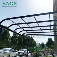 Abri de voiture en polycarbonate de haute qualité avec structure en aluminium, serres, maisons en verre, verre feuilleté 6063 T5, taille personnalisée, style traditionnel