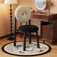 Nouveau modèle 2026 : Tabouret de maquillage minimaliste moderne en métal pour chambre de fille, dressing, mobilier de maison personnalisable, sans assemblage