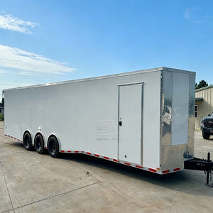 Remorques utilitaires métalliques, remorque utilitaire avec porte sécurisée, remorque cargo fermée à 2 essieux, semi-remorque cargo fermée - Product Image 4