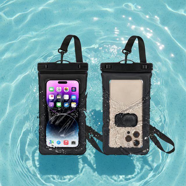 Yuanfeng New Swimming Bubble Style Floating Vacuum Mobile Phone Bag Waterproof Phone Pouch with Lanyard
