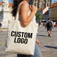 Sacs fourre-tout en toile de coton surdimensionnés CHEERS avec logo personnalisé, réutilisables, durables, grands sacs de courses