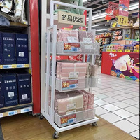 Supermarché personnalisé, magasin de vente au détail de semences de fruits et légumes frais, outil, écrou, casse-croûte, pain, gâteau, présentoir en métal, étagère sur pied