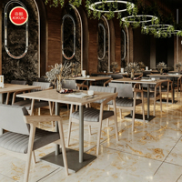 Ensemble de meubles de luxe pour restaurant, café, hôtel, bar, solution de design d'intérieur tout-en-un, table et chaise, décoration