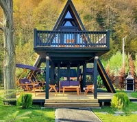 Forest Tree House Resort Hotel Internet célébrité payée B & B péniche extérieur support coupe-vent anti-corrosion en bois triangulaire