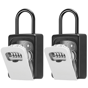 Outdoor <b>Safe</b> Key Security <b>Box</b> Hanging Portable Alloy <b>Safe</b> Car 4 Digit Digital Wall Mouted House School Office Use Key Locker <b>Box</b> - Product Image 1