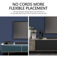Barre de son sans fil S22 pour la maison avec amplificateur HiFi Cinema et radio FM pour caisson de basses