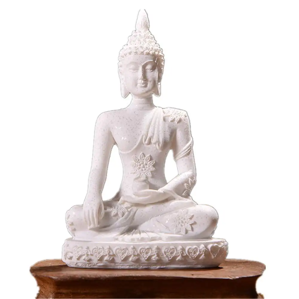 4.3in Thai Shakyamuni seduto meditazione statua di Buddha con finitura in bronzo