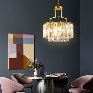 Modern Neoclassical All-Copper Crystal Chandelier <b>Light</b> Luxury for Living Room Bedroom Study <b>Dining</b> Room Villa Lobby Hotel E26 - Product Image 2