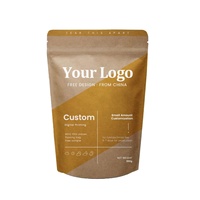 Custom Printing Logo Stand Eco Friendly Tea Bag Biodegradable Pouch Bag Food Tea Kraft Paper Packaging Bag Sugar Jelly Zipper