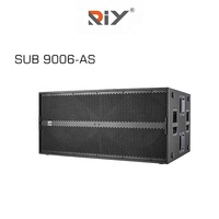 Système de sonorisation actif SUB 9006AS professionnel à double caisson de basses de 18 pouces, haut-parleurs de basses haute puissance pour les spectacles sur scène