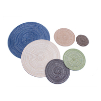 Set de table en polyester et coton lavable, écologique, isolant thermique, antidérapant, design personnalisable, 36 cm, pour hôtels et restaurants
