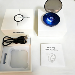 Anillo Inteligente con Pantalla <span class=keywords><strong>LED</strong></span> Digital a Prueba de Agua IP68, Fecha y Hora, Botón Táctil, Contador Musulmán, Frecuencia Cardíaca, Monitor de Salud HRV - Product Image 3