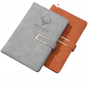 Custom U-buckle Simple Thickened High Quality Hardcover Notepad Creative <b>A5</b> Gift Paper Wholesale Pu <b>Spiral</b> Binding <b>Notebook</b> - Product Image 3