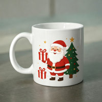 Mug à café en céramique sur le thème de Noël en gros, tasse en porcelaine compatible micro-ondes pour cadeau promotionnel de Noël